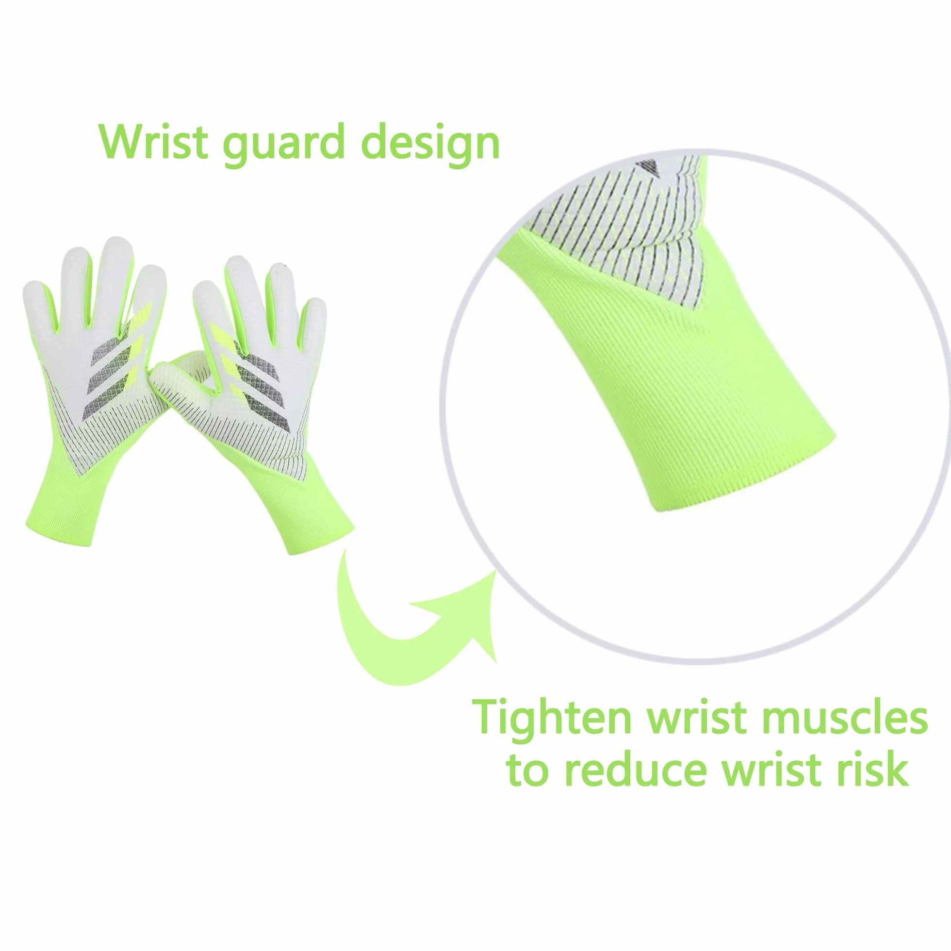 Guantes Portero Transpirable Látex Grueso Antideslizante Talla 7-10