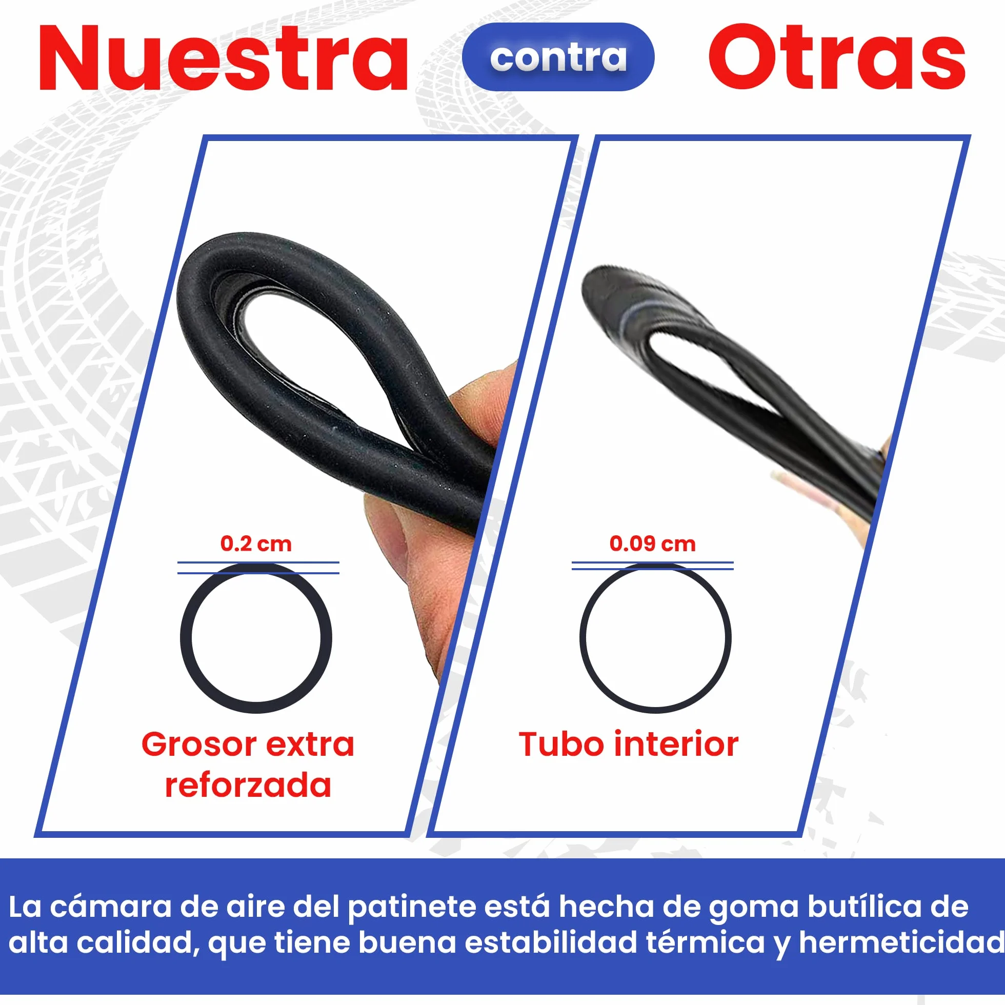 ANSENI Cámaras de Aire de Recambios 8.5 Pulgadas Reforzada Compatible Xiaomi M365 Pro 1S Pro2 2 Unidades