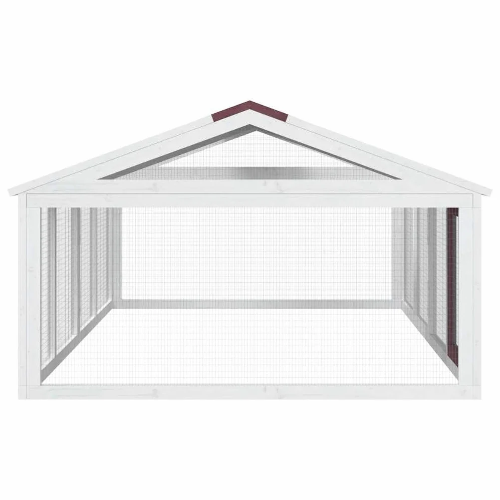 Recinto para animales pequeños, 200 x 112,5 x 74 cm, madera de pino | Espacioso recinto de jardín para animales pequeños hecho de pino macizo con techo plegable y puerta para una fácil limpieza.
