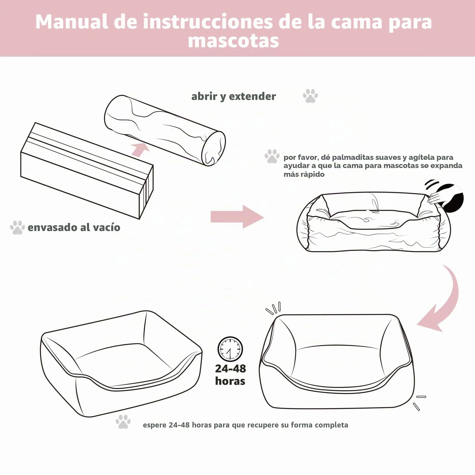 Hollypet Cama para Gatos y Cachorros, Nido para Gatos y Perros Pequeños, Cama Cojín Suave & Transpirable para Dormir para Mascotas, Rosa (50 * 45 * 15cm)