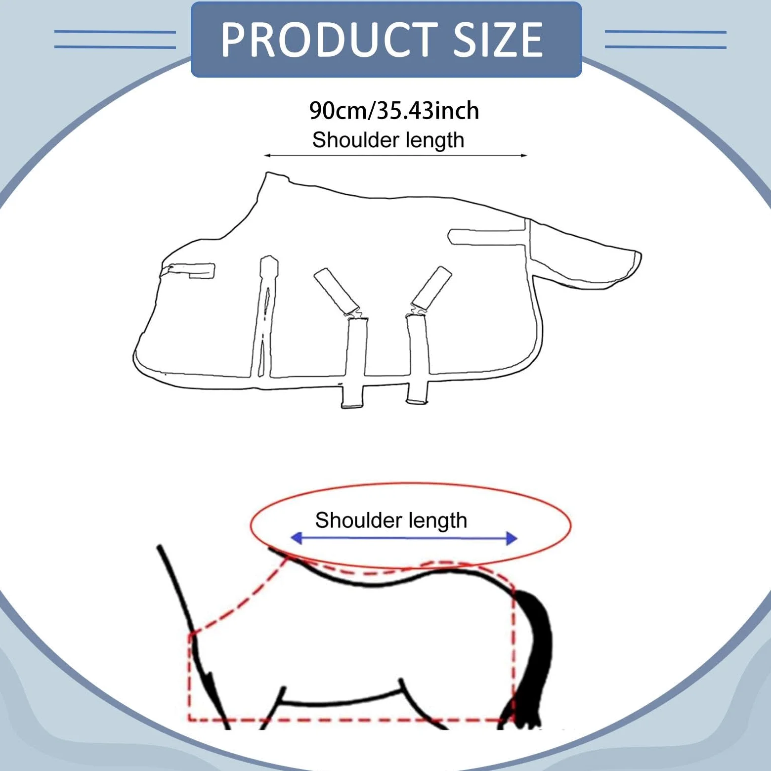Manta de Invierno para Caballos con Protector Abdominal Integrado, Tejido Oxford 600D, Capucha Protectora, Hebilla Resistente, Apta para Establos Grup, Navy Blue S