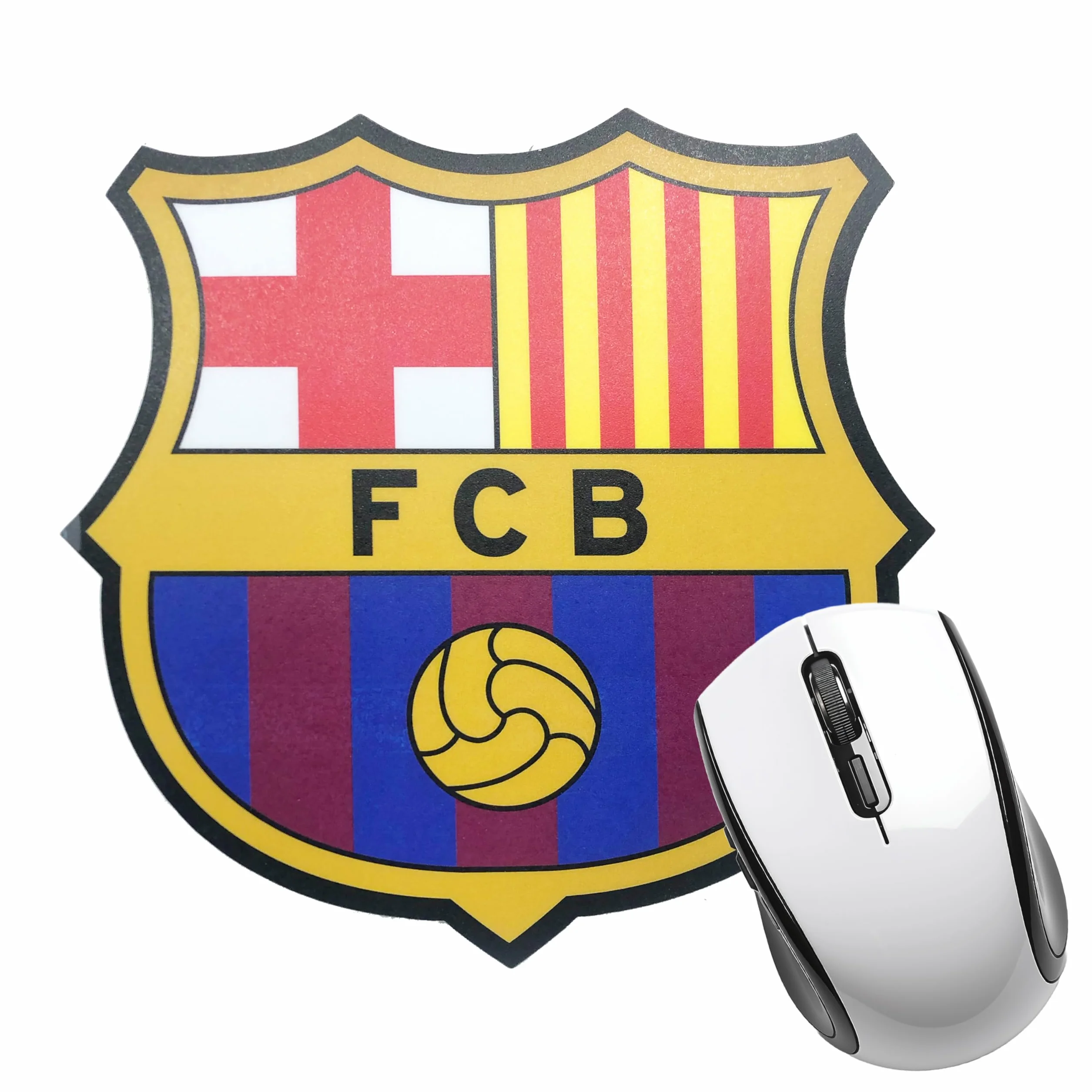 Alfombrilla para Ratón FC Barcelona Base de Goma Antideslizante Oficial Gaming Escudo