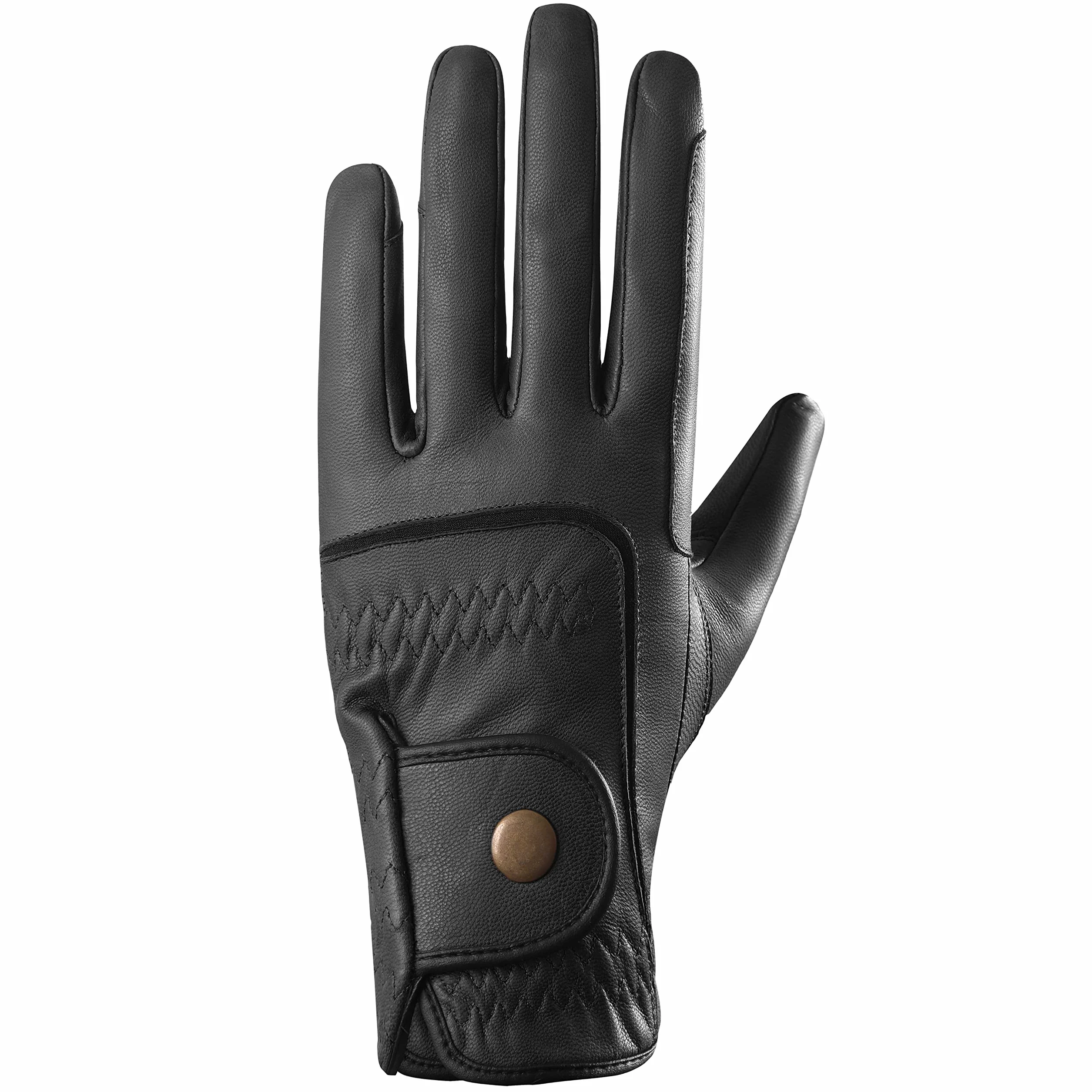 AFE Guantes de equitación de cuero genuino para niños Dublín