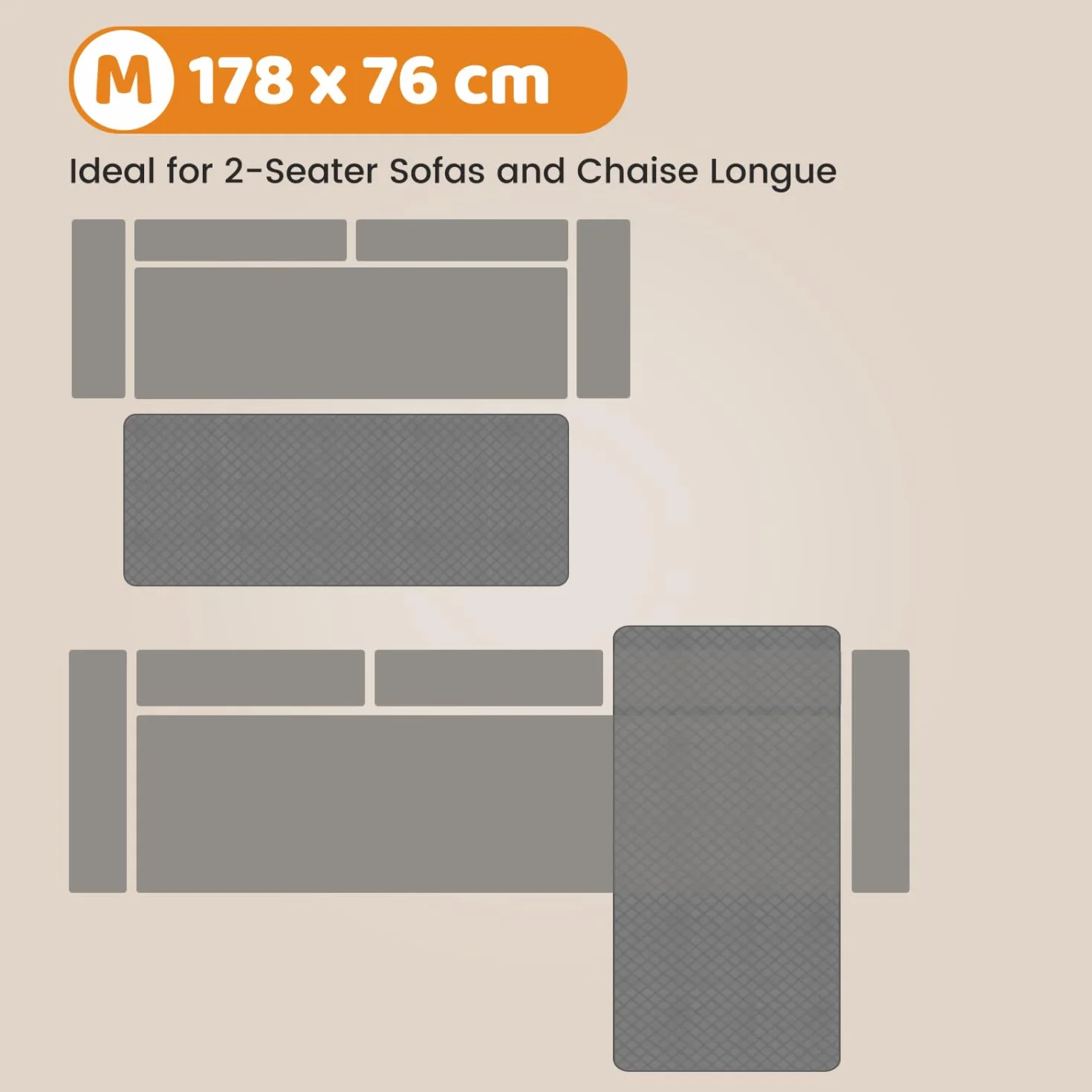 Nobleza Protector Sofá Impermeable para Perros, Manta Antipelos Mascotas 178x76cm, Manta Impermeable Cama, Funda Protectora Reutilizable, Fácil Limpieza, Lavable, Antideslizante