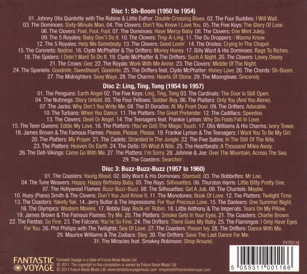Doo Wop The R&B Vocal Group Sound 1950-1960