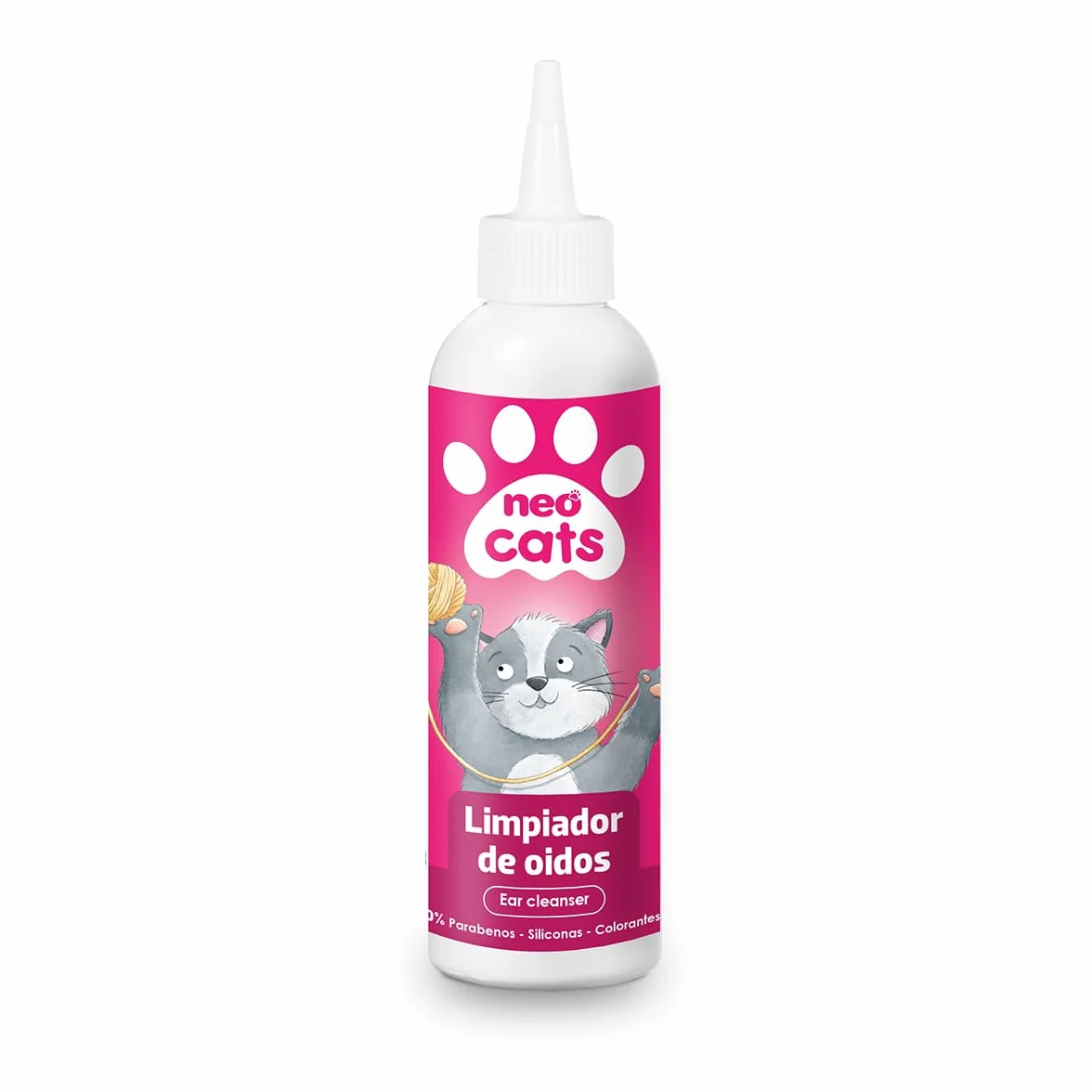 Limpiador de Oídos para Gatos con Árbol de Té y Aloe Vera - Previene Otitis, Ácaros y Reduce el Mal Olor - Fórmula con pH Adaptado y Extracto Natural - 125 ml