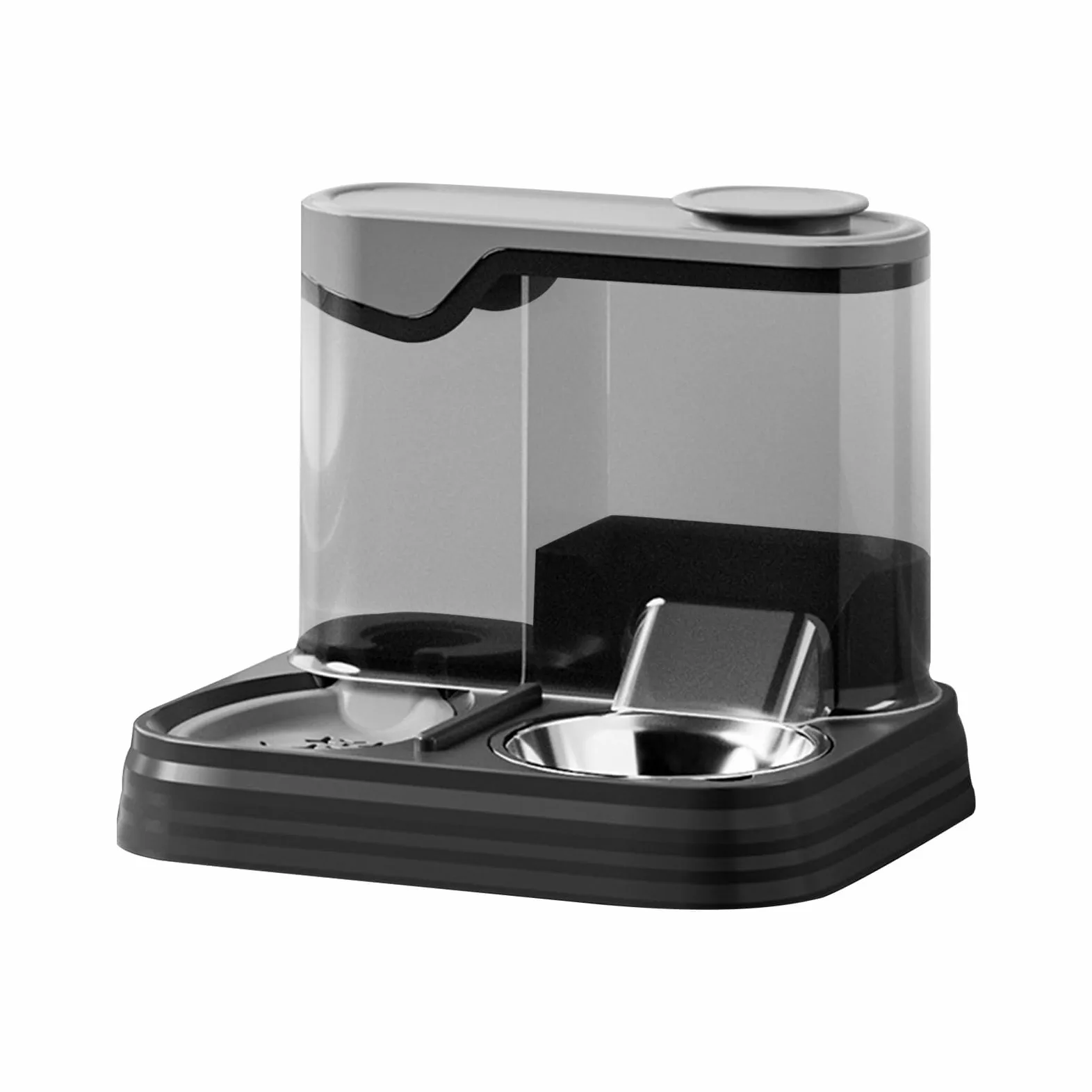 Comedero automático para Gatos， Comedero automático for Gatos y Perros | Bebedero for Mascotas, Ideal for Uso doméstico en Interiores Vacaciones(Black)