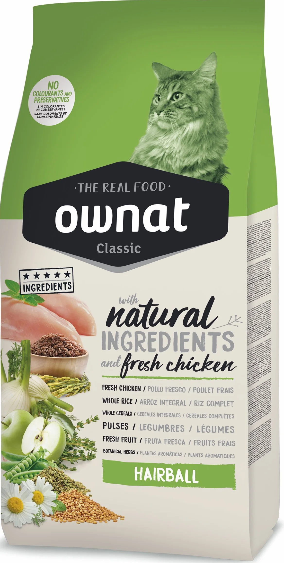 Ownat Classic Hairball Alimento para Gatos - 4000 gr