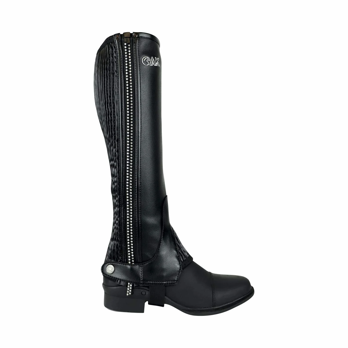 AK Flexi Crystal Horse Polainas de equitación con Ajuste de Contorno