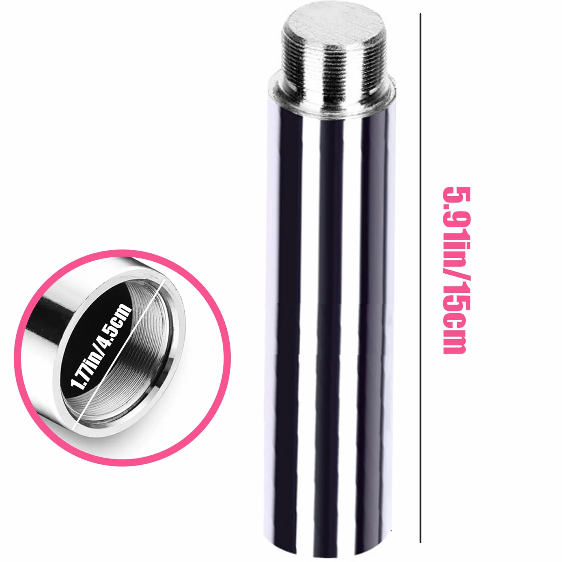 Extensión de Baile de Acero 45 mm para Pole Dance Fitness Spinning Club
