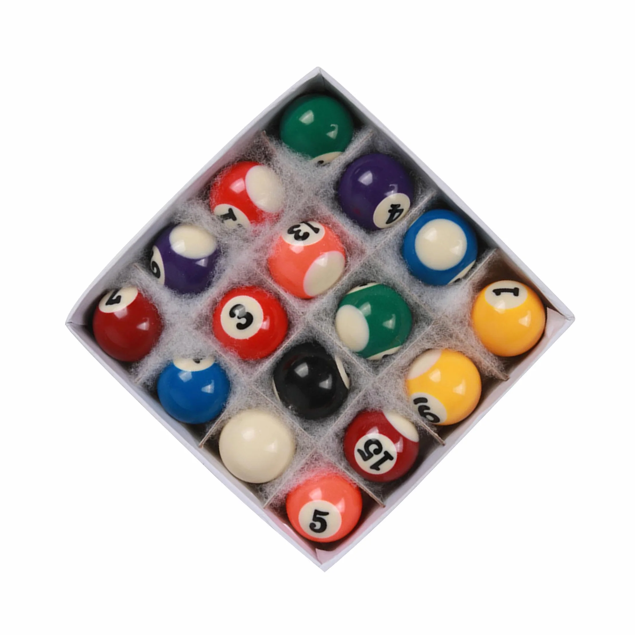 Mini Juego de Bolas de Billar 15 Bolas Numeradas 1 Bola Blanca Compacto Ligero