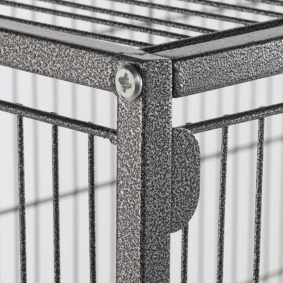 Yaheetech Jaula Grande para Pájaros, Mascota con Ruedas, Unisex, 52 cm x 79 cm x 132 cm, Hierro, Negro
