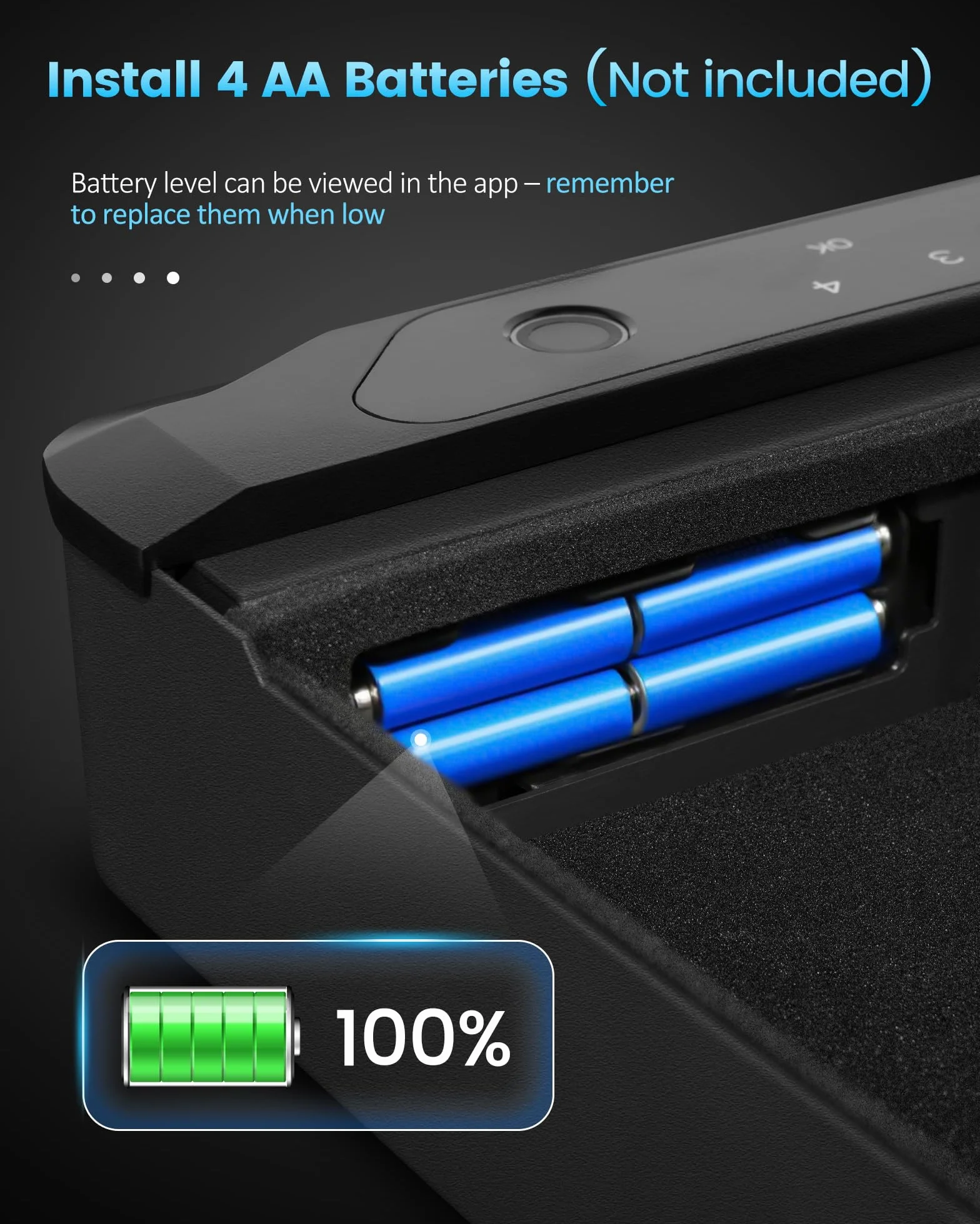 BOOSTEADY Caja fuerte biométrica inteligente para pistolas acceso rápido huella dactilar teclado digital llave app