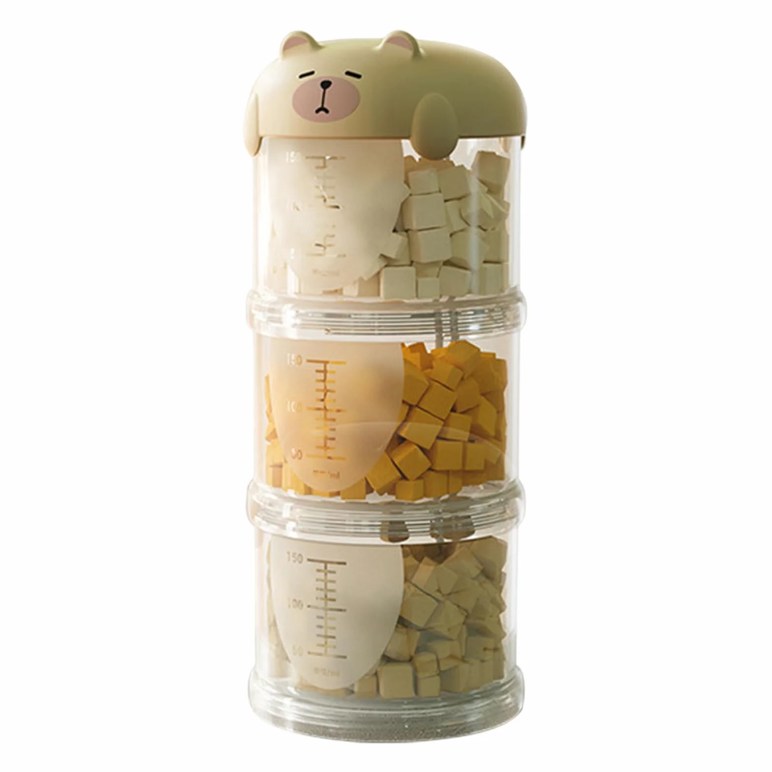 Almacenamiento de golosinas para perros, pequeño recipiente portátil para golosinas, tarro de galletas decorativo apilable, diseño conveniente para despensa de cocina, uso en viajes al aire