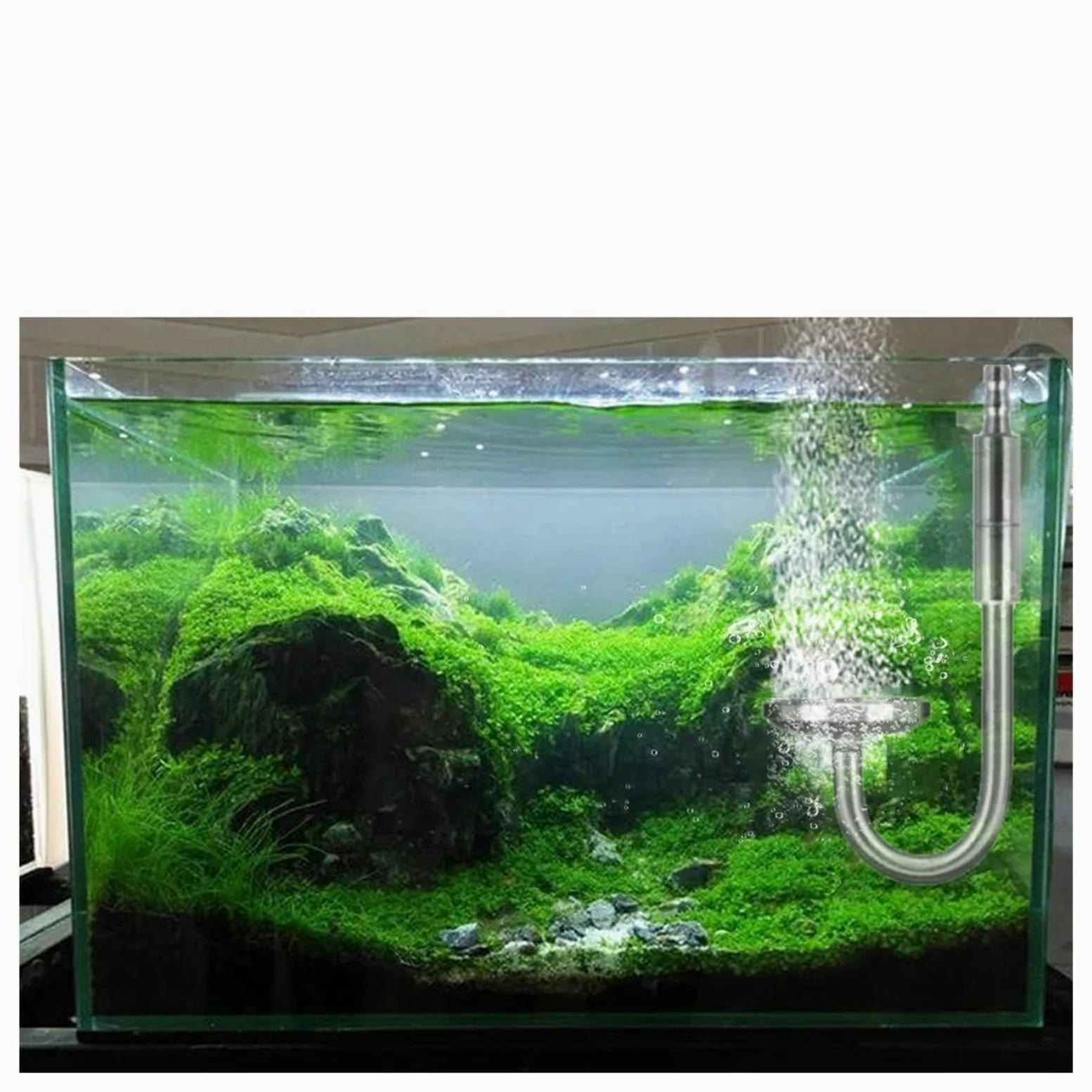 Kit de Sistema generador CO2 for Acuario Doble 5L, Cilindro con válvula solenoide, difusor Burbujas, dióxido Carbono(5L)