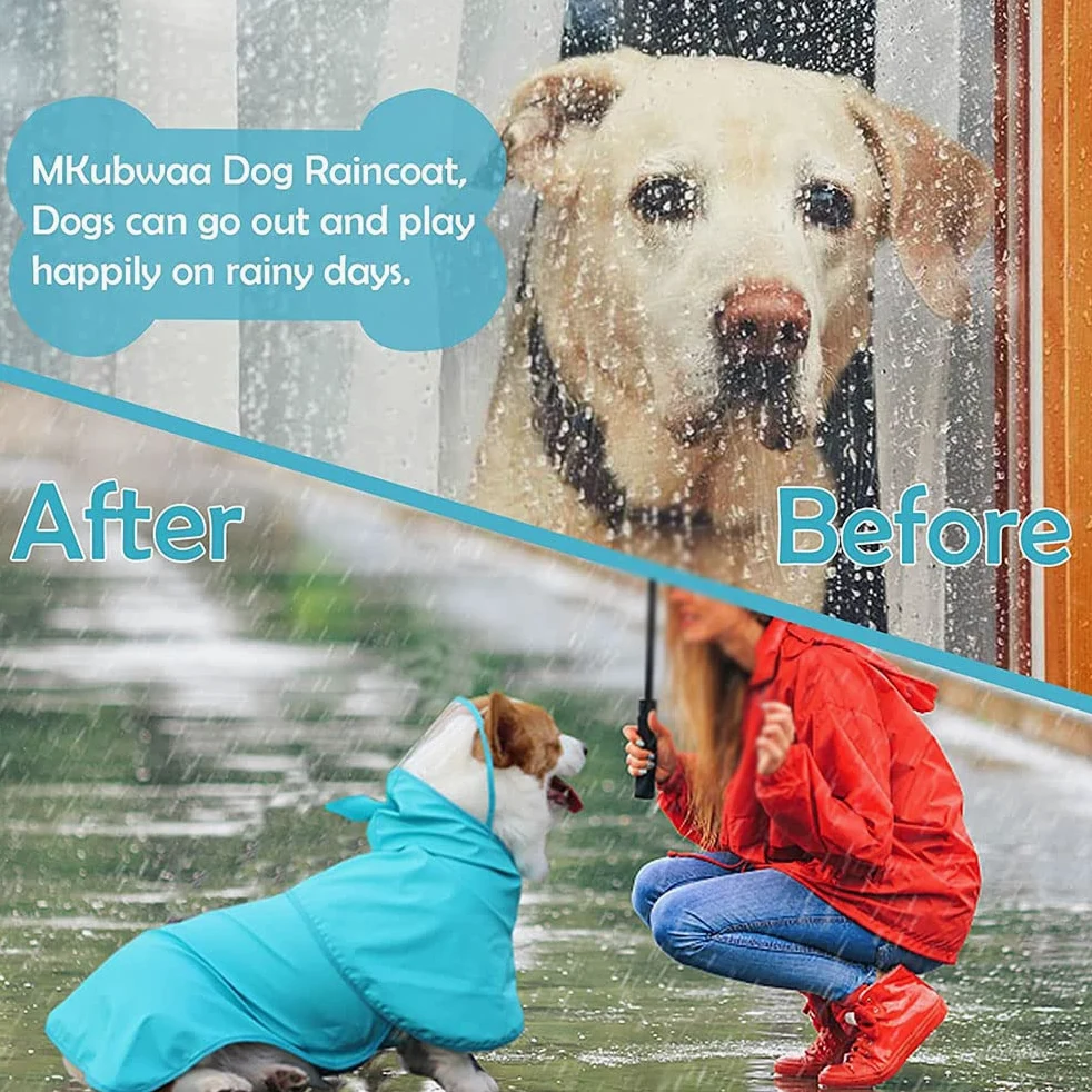 Impermeable para Perros, Chaqueta Impermeable for Perros, con Capucha, Poncho Ligero for Cachorros Anilla for Correa for Usar en días de Nieve y Niebla(4XL)