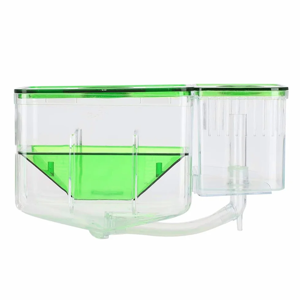 Caja de cría para acuarios Caja de cría de Peces de Doble Capa Caja de Aislamiento Incubadora de cría de alevines Incubadora de Aislamiento Segura para acuarios