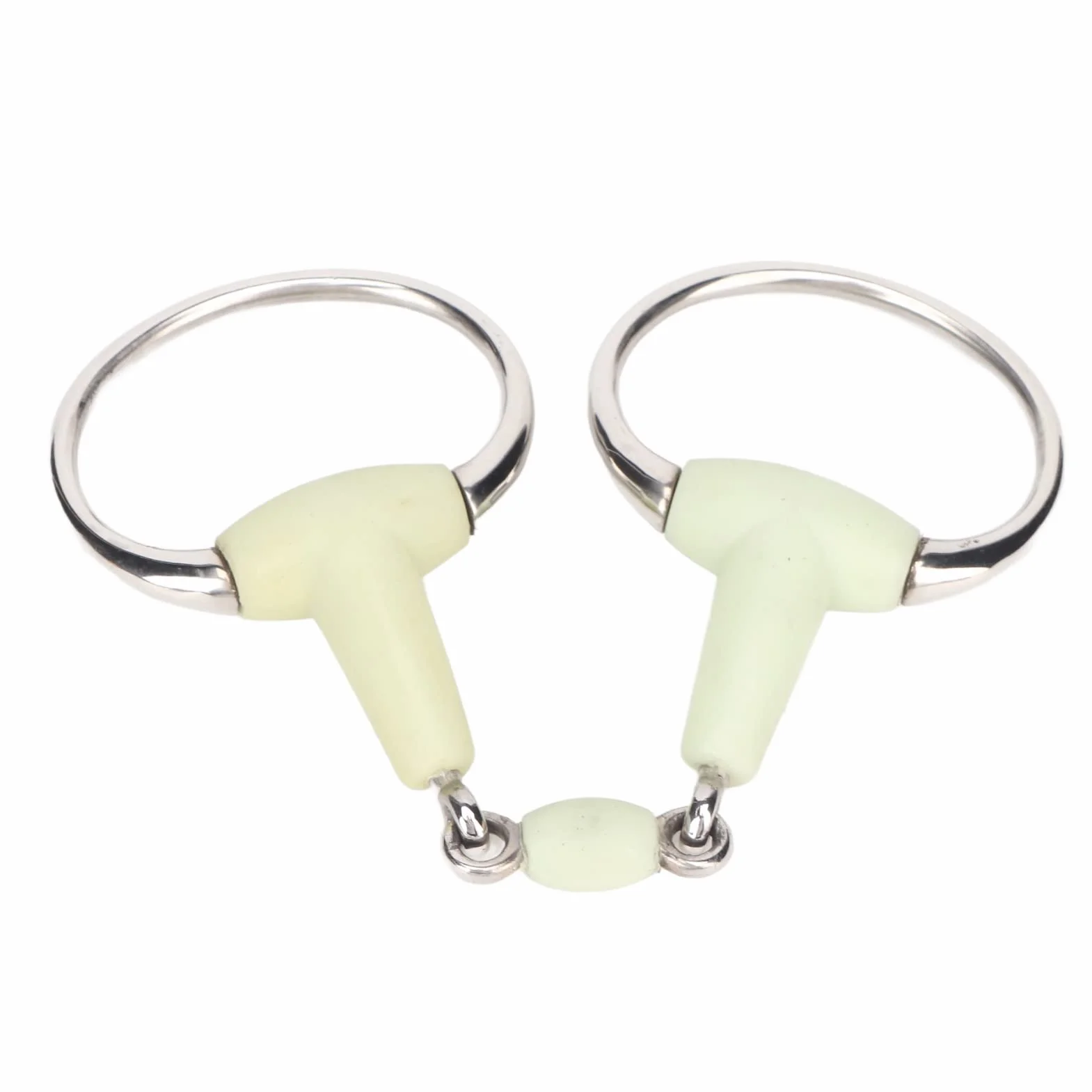 SENECESLI Broca de Caballo Duradera de Acero Inoxidable para Entrenamiento con Sabor a Manzana, Broca de Filete de Goma para Carreras, 1 para la Boca