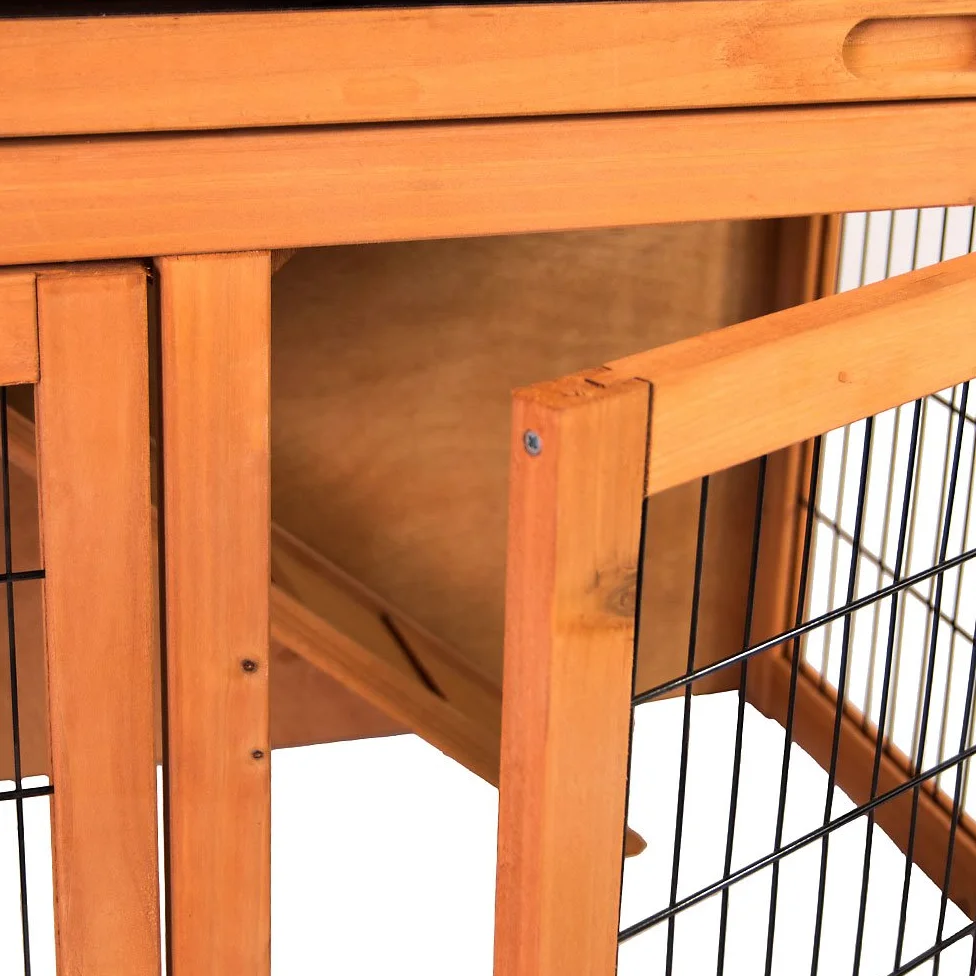 Home Discount Jaula de Madera para Mascotas, 2 Pisos, Bandeja Deslizante