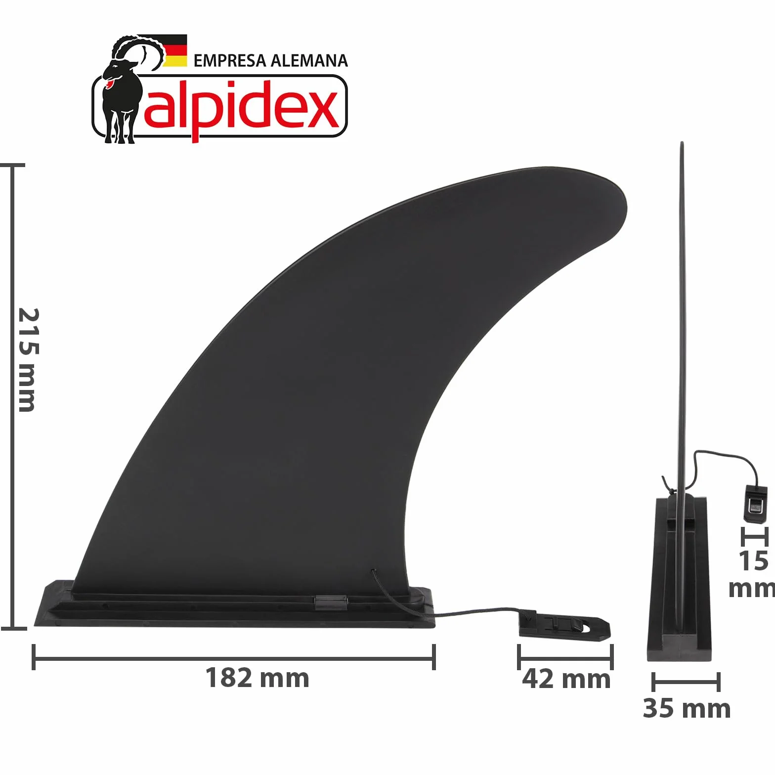 ALPIDEX Quilla Sup Paddle Surf Universal 9 Inch Aleta Tabla Surf Hinchable Stand Up Paddle Board Central Fin Longboard