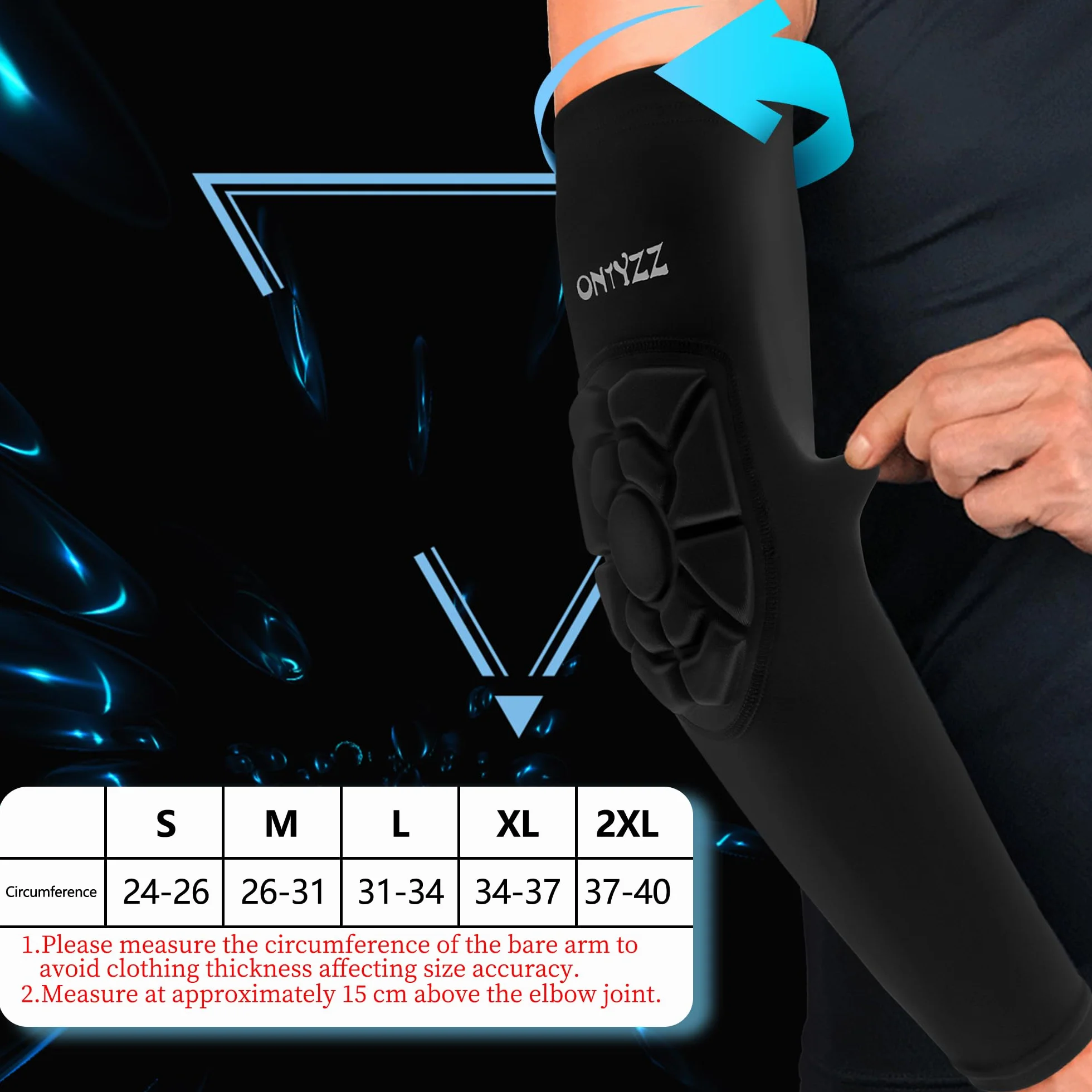 Coderas Deportivas 1 Par Proteccion Codo Manga Compresion Brazo L Futbol Baloncesto Voleibol
