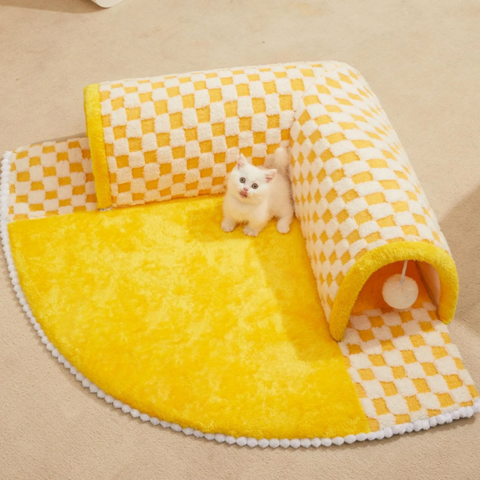 para Gatos Desmontable Parque De Juegos para Mascotas con Escondite Y Fondo | Cueva Para Gatos Con Juego De Peekaboo Para Gatitos Y Conejos Para Dormir Hacer Siestas Descansar Y Jug