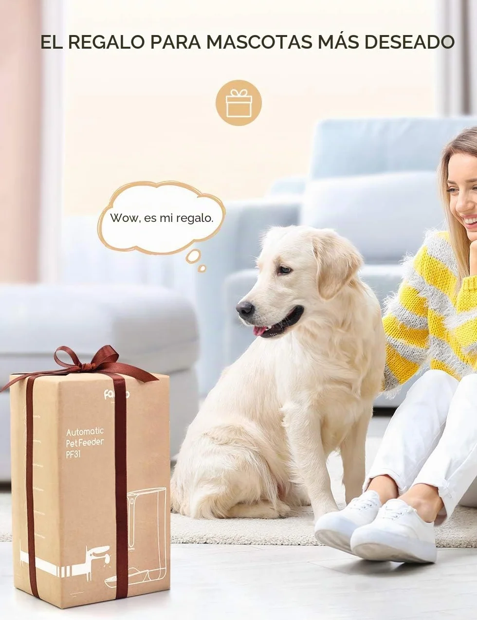 Faroro 7L Comedero Automático para Gatos, Dispensador Comida para Gatos y Perros con Temporizador hasta 5 Comidas por Día, Control de Porciones, Pantalla LCD, Grabación de Voz de 10s