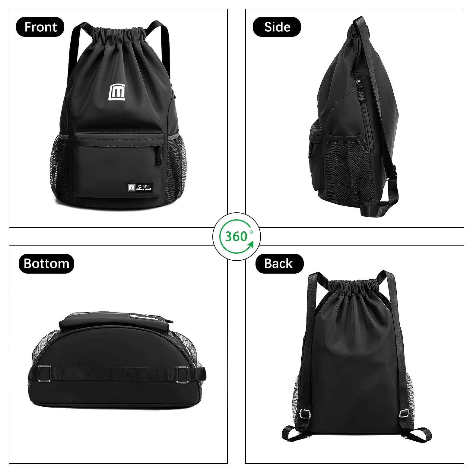 Mochila de Cuerdas Impermeable Gran Capacidad para Mujer Hombre Deportiva