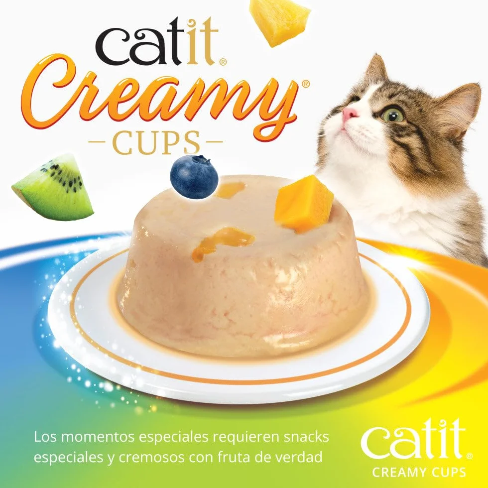 Golosina para Gatos Catit Creamy Cups, Surtido, 4x25g