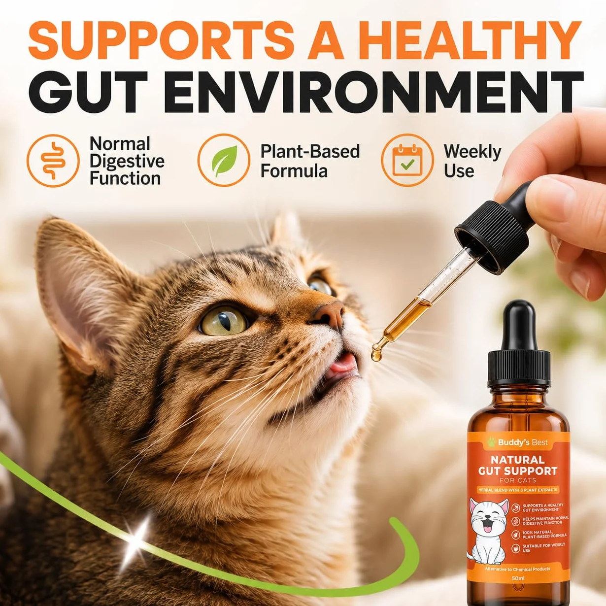 BUDDY'S BEST Desparasitante Natural para Gatos