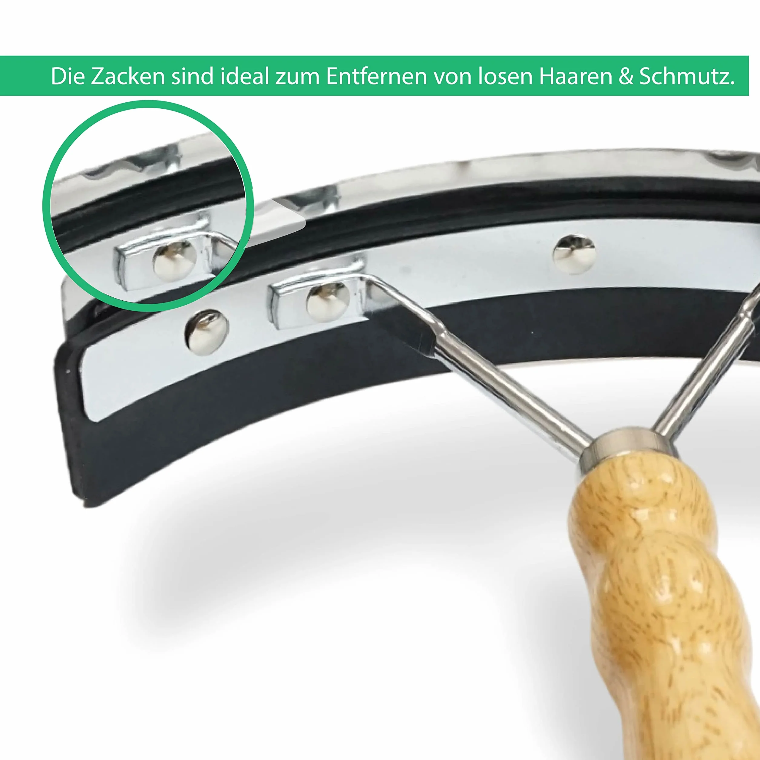 Pferdelinis Sudor Cuchillo Acero Inoxidable con Madera Mango para Caballo Burro y de Cabra de 2 en 1 Función para abstreifen y Limpiar