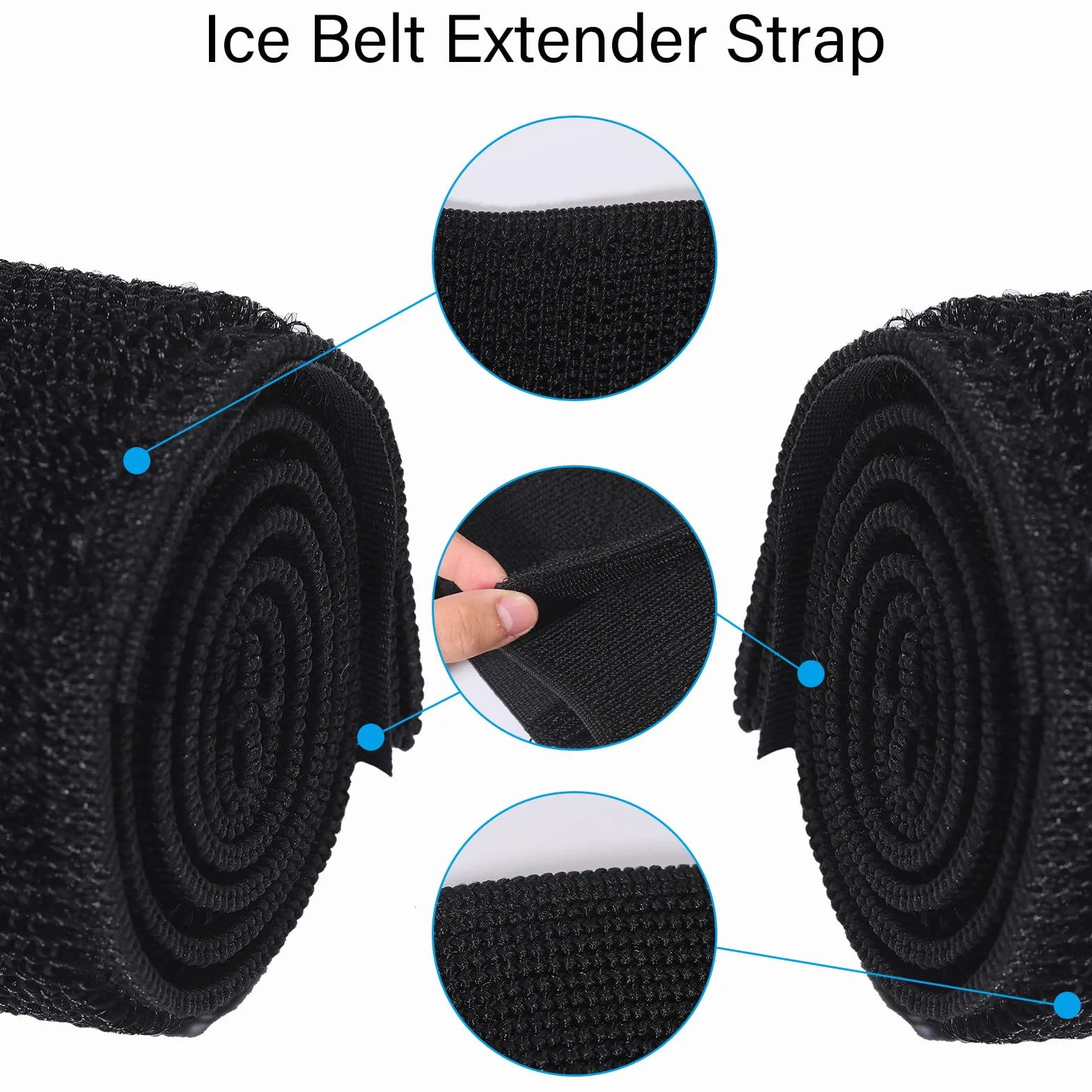 CHGCRAFT 5 unidades cinturón de hielo nailon bandas elásticas poliéster dispositivo entrenamiento deportivo negro