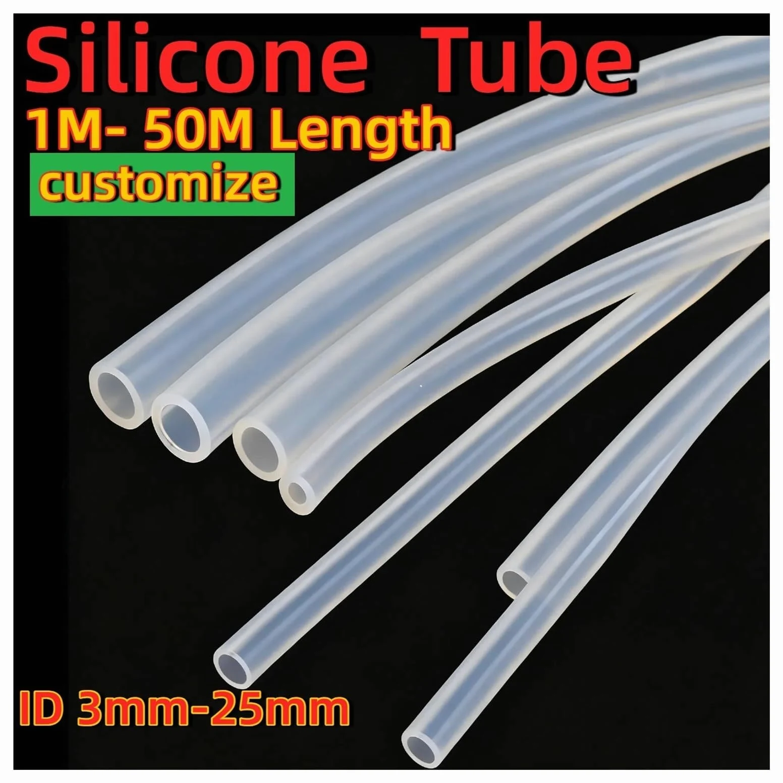 Manguera de tubo silicona Bomba peristáltica transparente for acuario, tubo de manguera caucho silicona personalizado exterior 2mm-30mm, diámetro suave y Flexible(15 Meter,ID 9mm X OD 12mm)