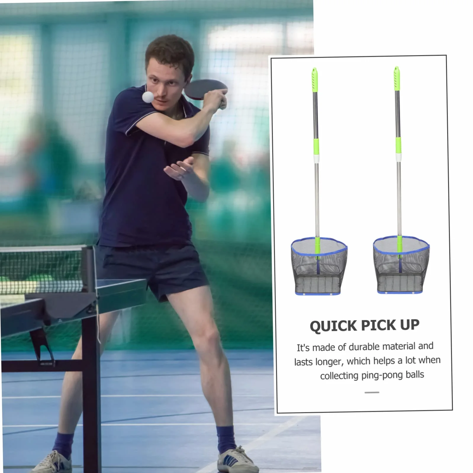 Toddmomy Recolector de Tenis de Mesa Recogedor de Bolas de Alta Capacidad Acero Inoxidable