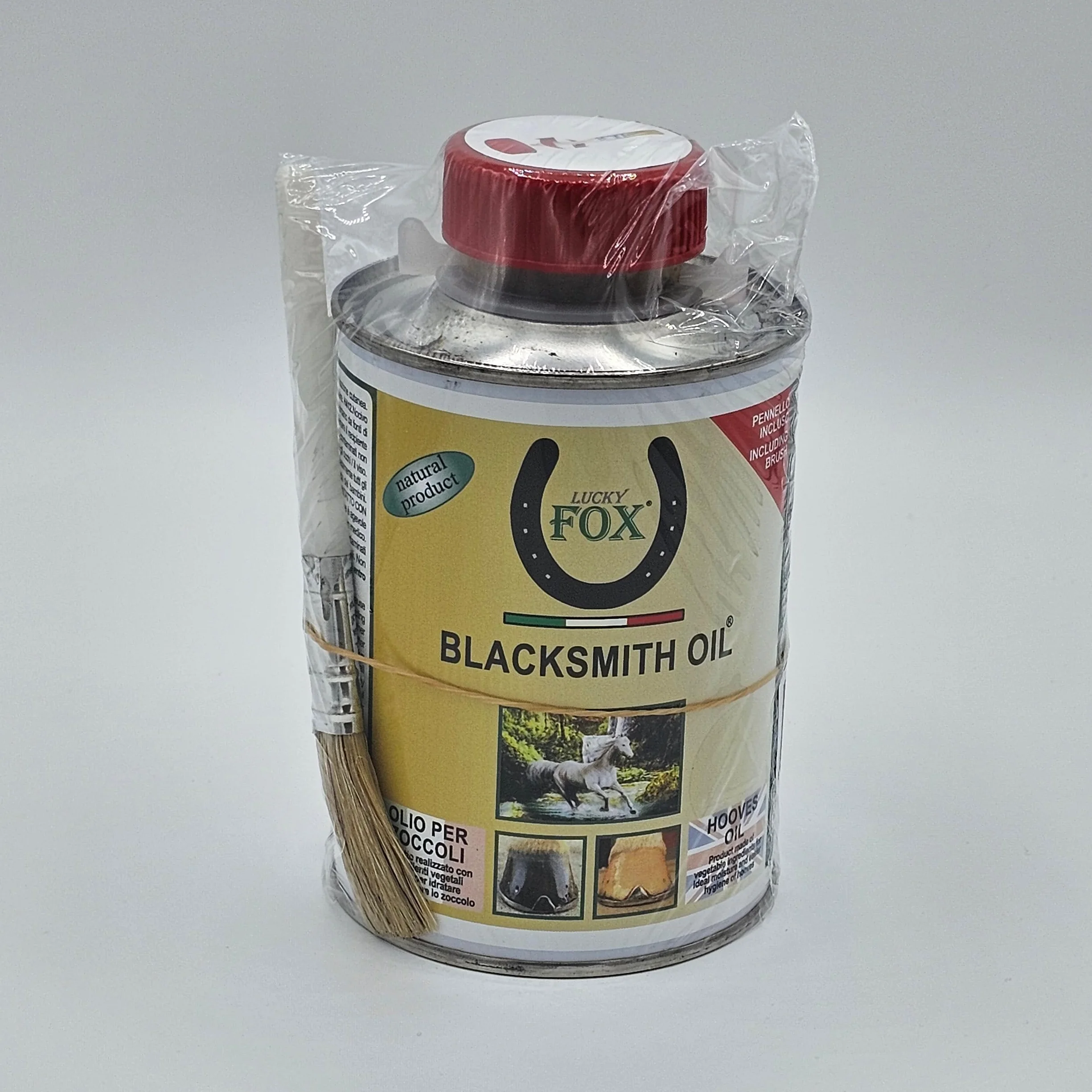 Lucky Fox BLACKSMITH OIL, Higienizante Hidratante para Cascos del Caballo, Garantiza Elasticidad de la Pezuña, crea una Barrera Natural a los Agentes Externos, 500 ml