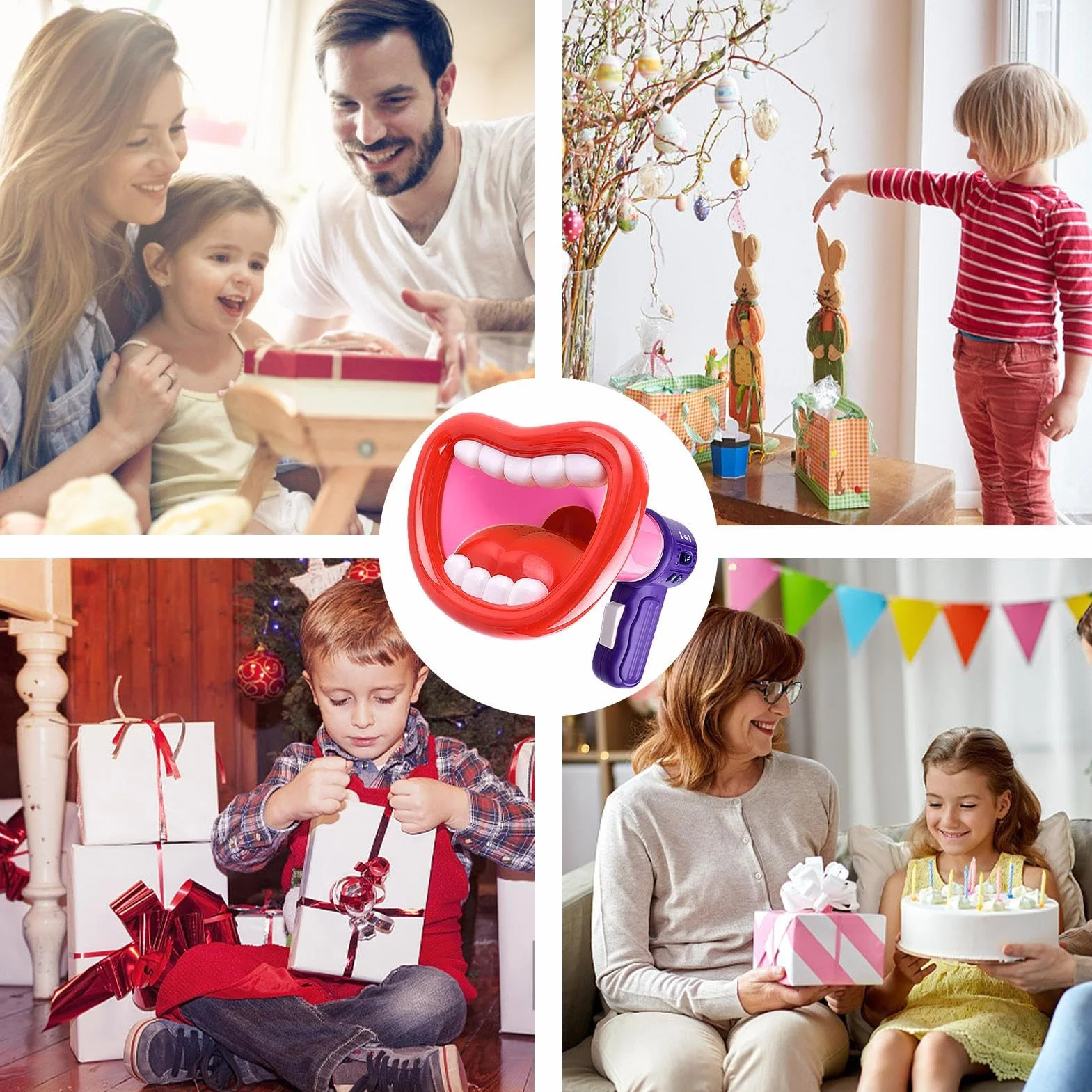 Altavoz de trompeta Mini megáfono portátil para niños con grabación y reproducción