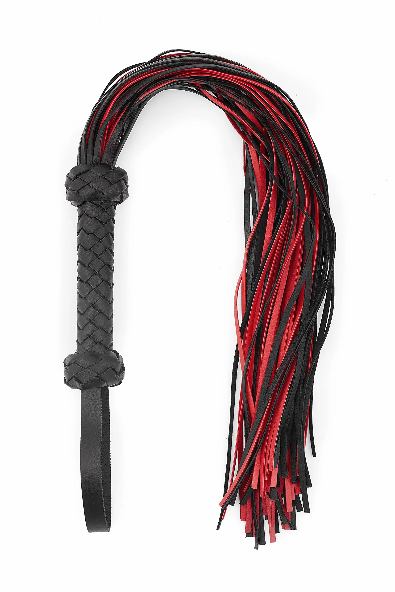 Fusta de Caballo de Cuero Rojo 76 cm - Fusta Ecuestre para Montar