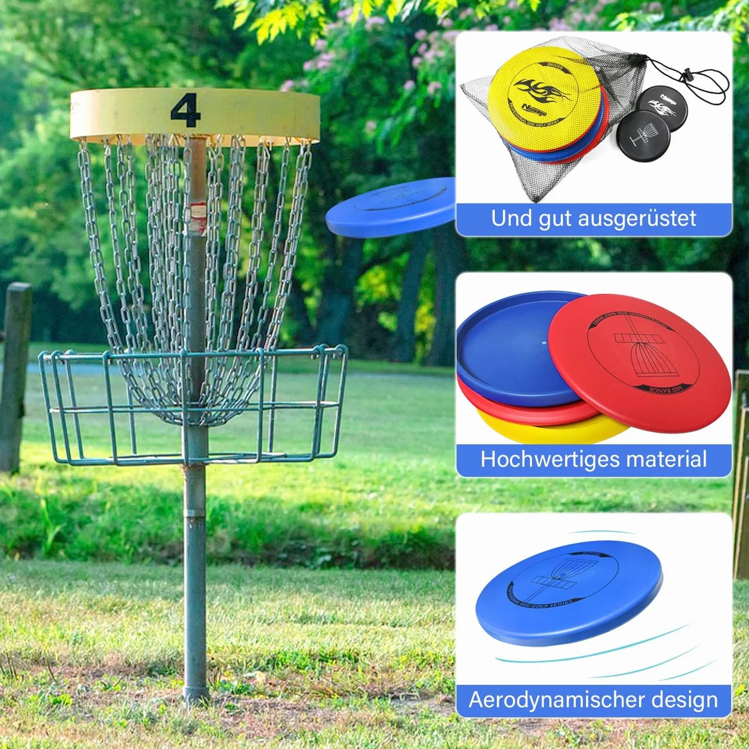Juego de 6 discos de golf profesionales para adultos y niños