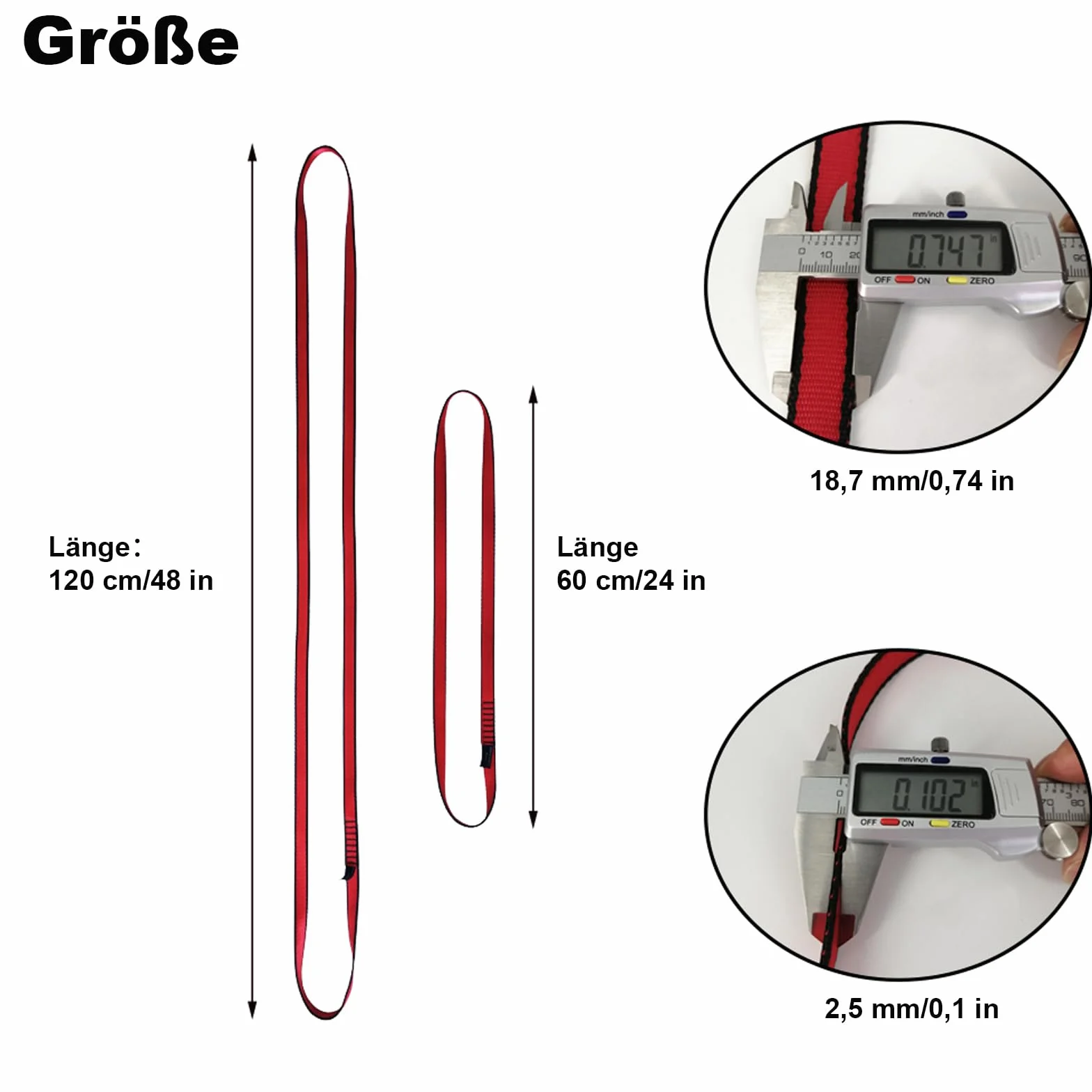 Eslinga de Escalada de Nailon 18mm para Roca, Árboles y Exteriores