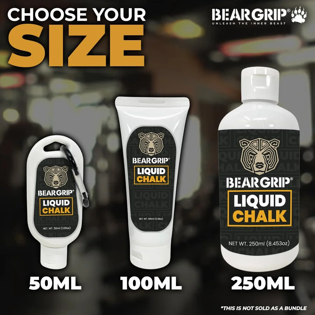BEAR GRIP Tiza líquida Manos Libres de Sudor Crossfit Levantamiento de Pesas