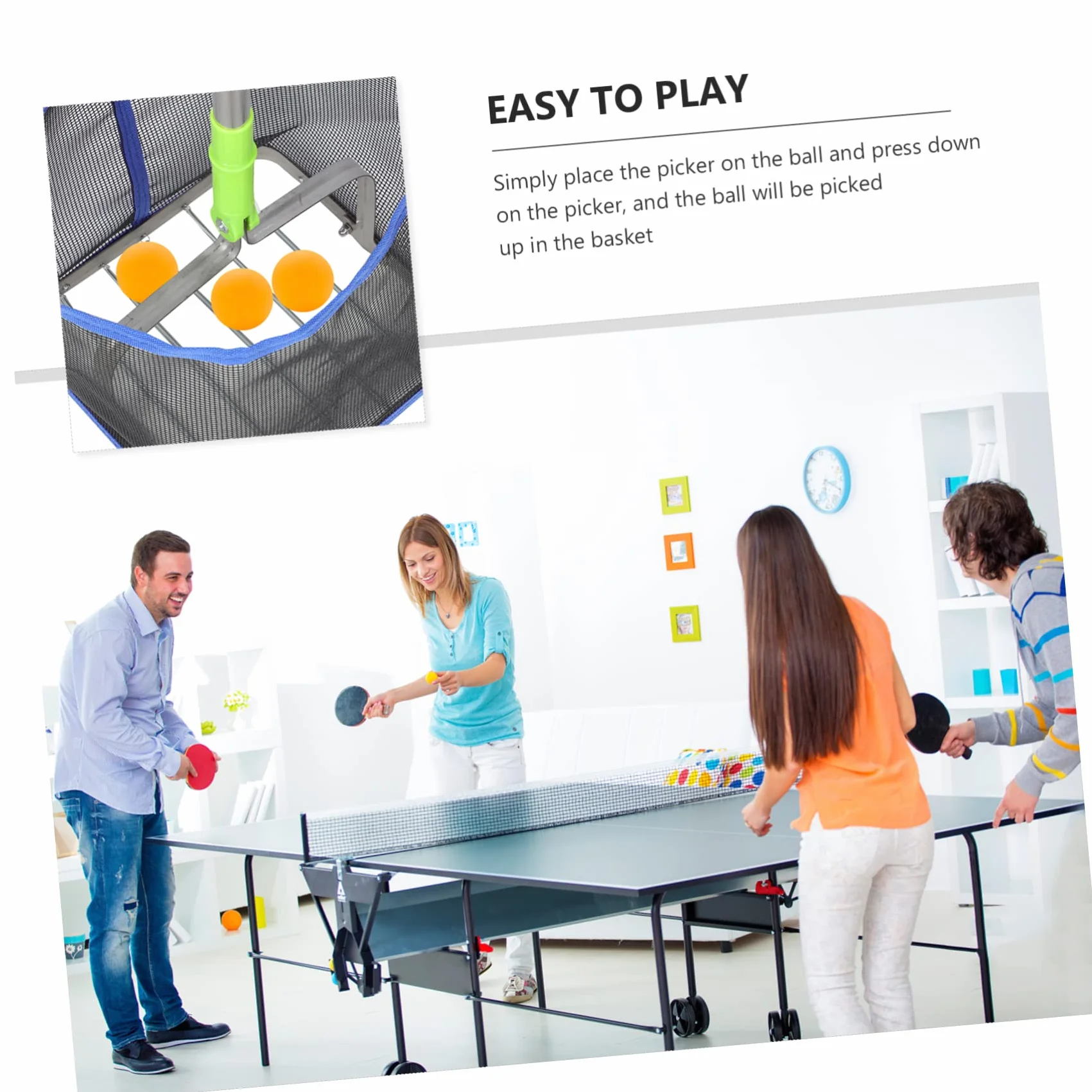 Toddmomy Recolector de Tenis de Mesa Recogedor de Bolas de Alta Capacidad Acero Inoxidable