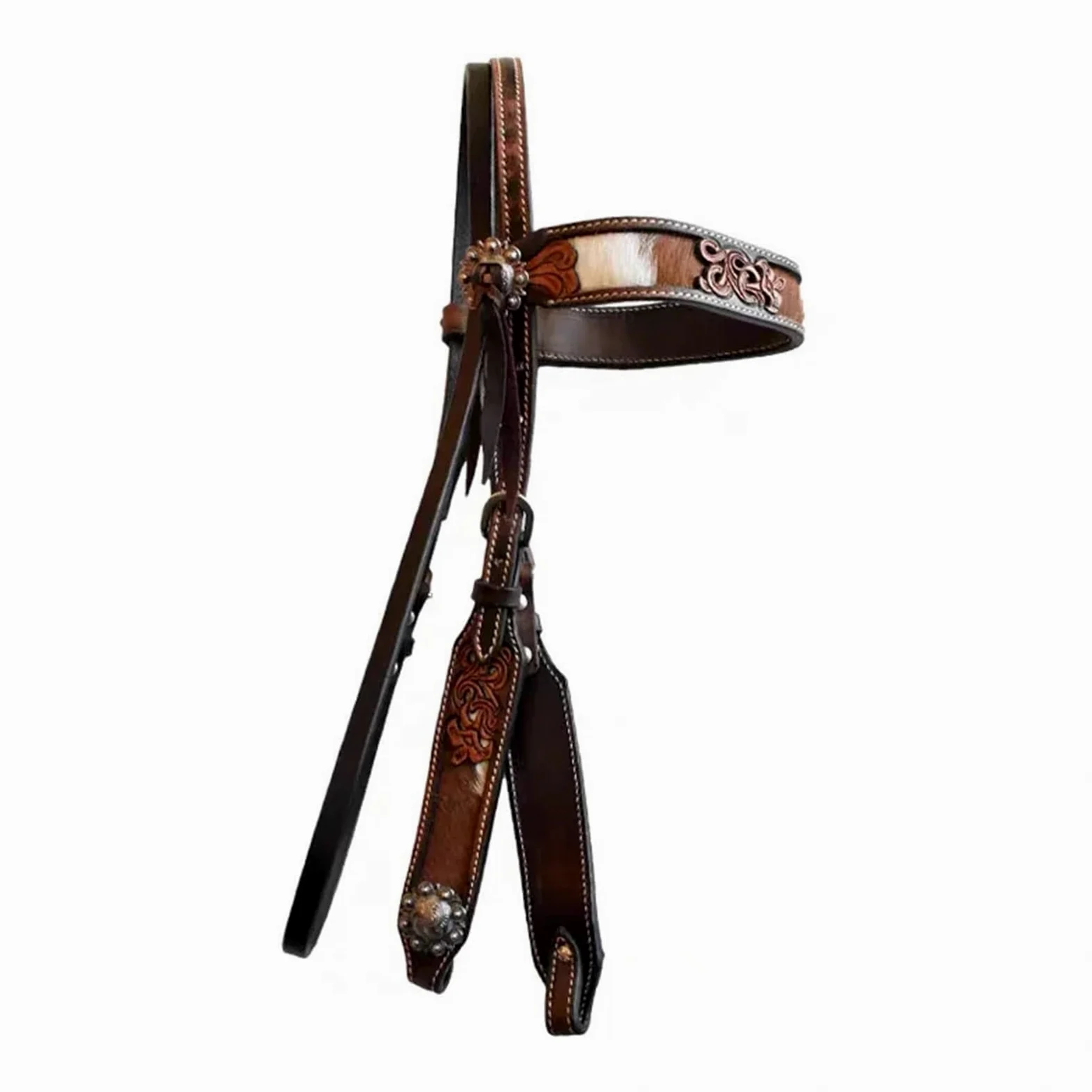 Brida Western for caballos de alto rendimiento ecuestre, con grabado en cuero.