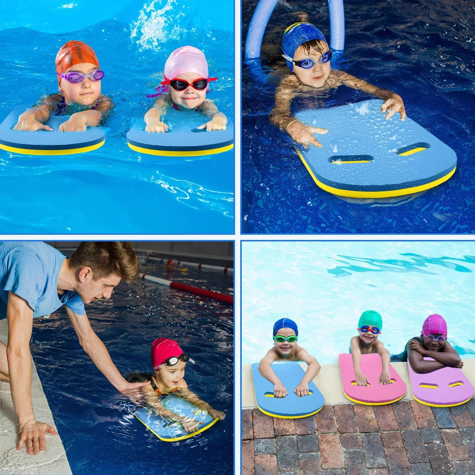 Tabla de natación Flotante Espuma EVA para Niños y Adultos con Agujeros Seguros