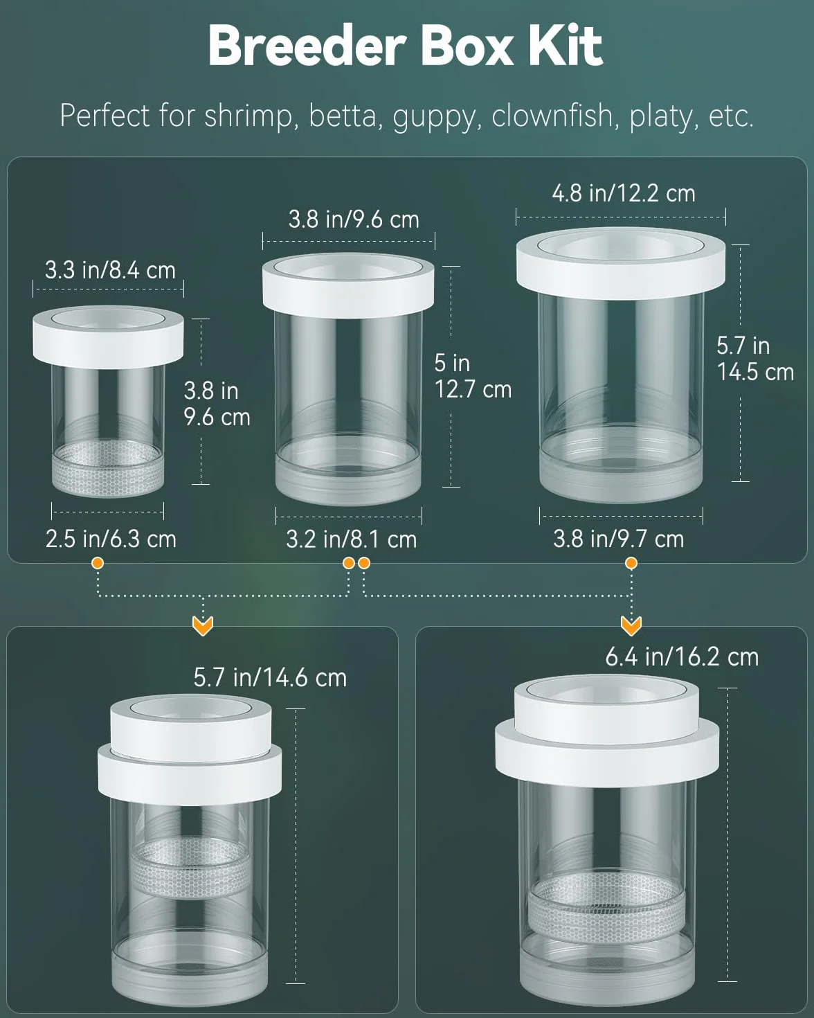 Pawfly Caja de Cría para Acuario, Pecera de Reproducción Flotante para Guppys, Separador para Alevines, Incubadora de Plástico para Camarones, Betta y Pez Payaso, Mediana