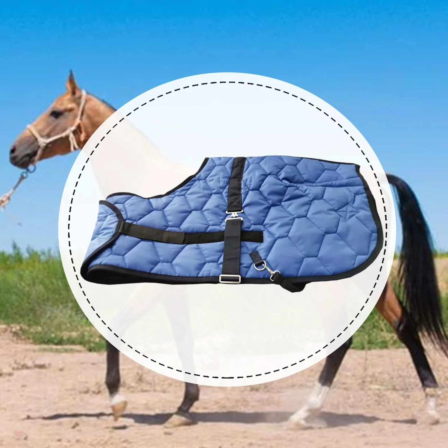 Manta para Caballos, Ropa de Montar, Manta para Paseos por Senderos, Transporte en, Granja