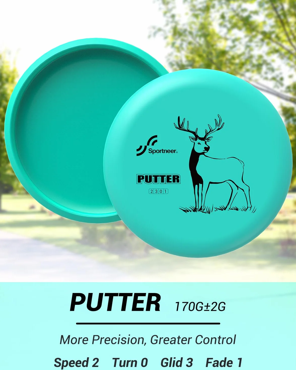 Sportneer Juego de discos de golf 3 piezas con putter, rango medio, driver, mini marcador y bolsa portátil