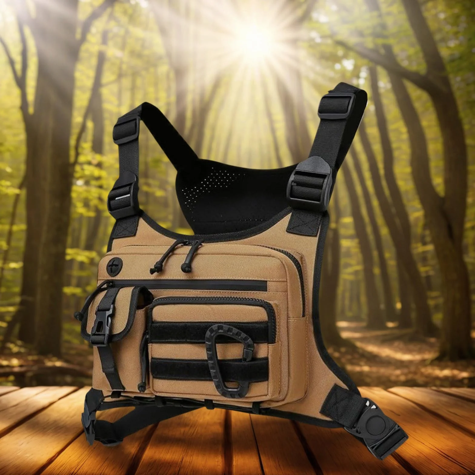 Tacticals Bolsa de pecho para correr entrenamiento senderismo chaleco táctico para hombres