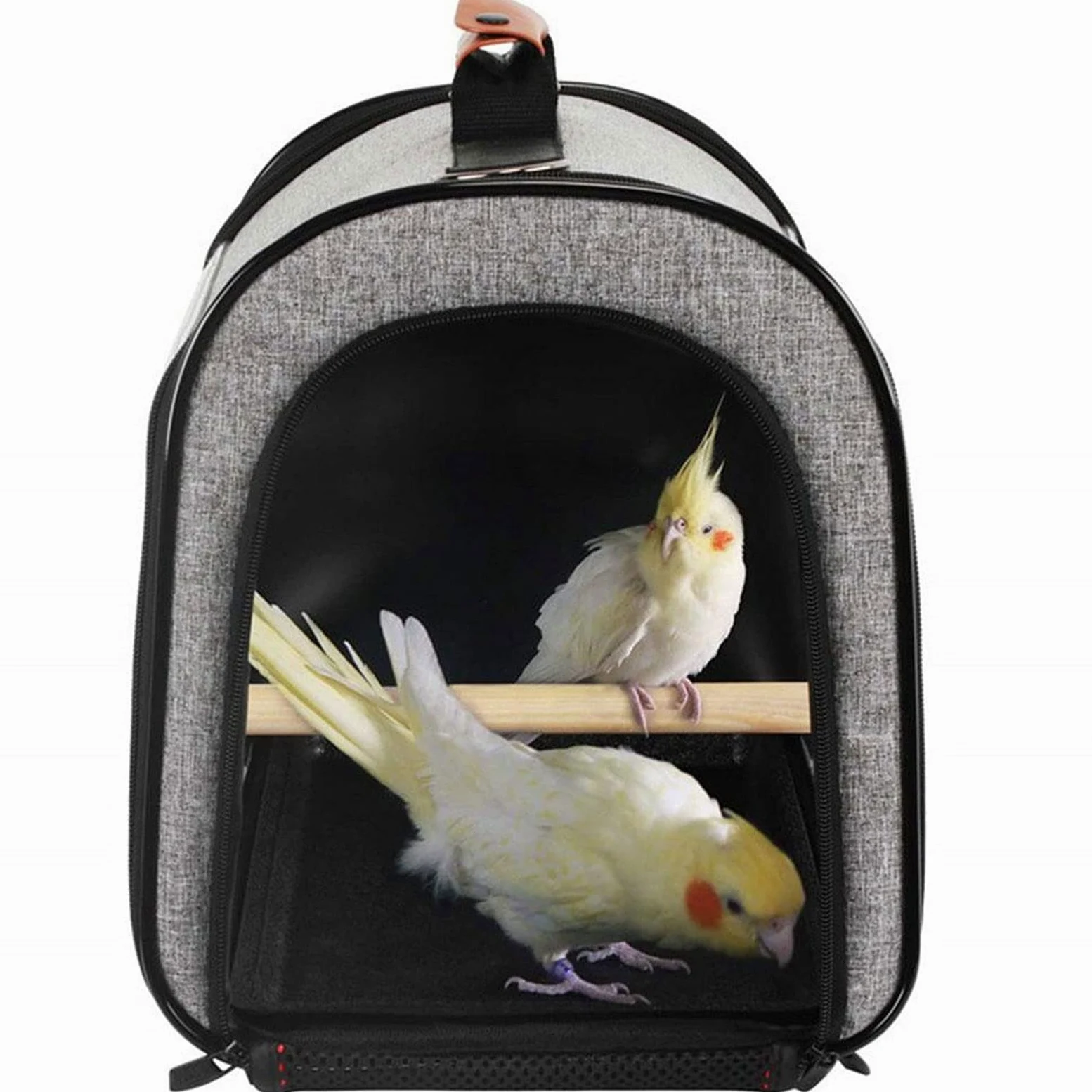 Liudan Jaula de Pájaros Pájaro Pájaro Travel Carrier Transparente Parrot Pájaro Pájaro Cause Mochila de Asas con Doble Cremallera Diseño Caja de Transporte de Aves Jaula