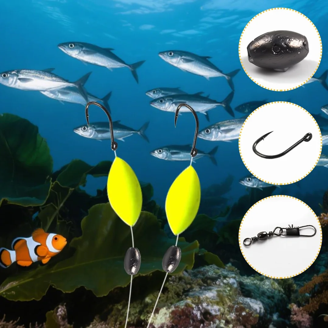 Kit de Pesca de Supervivencia 3 Pack, Compacto Básico con Cebo para Gambas y Accesorios