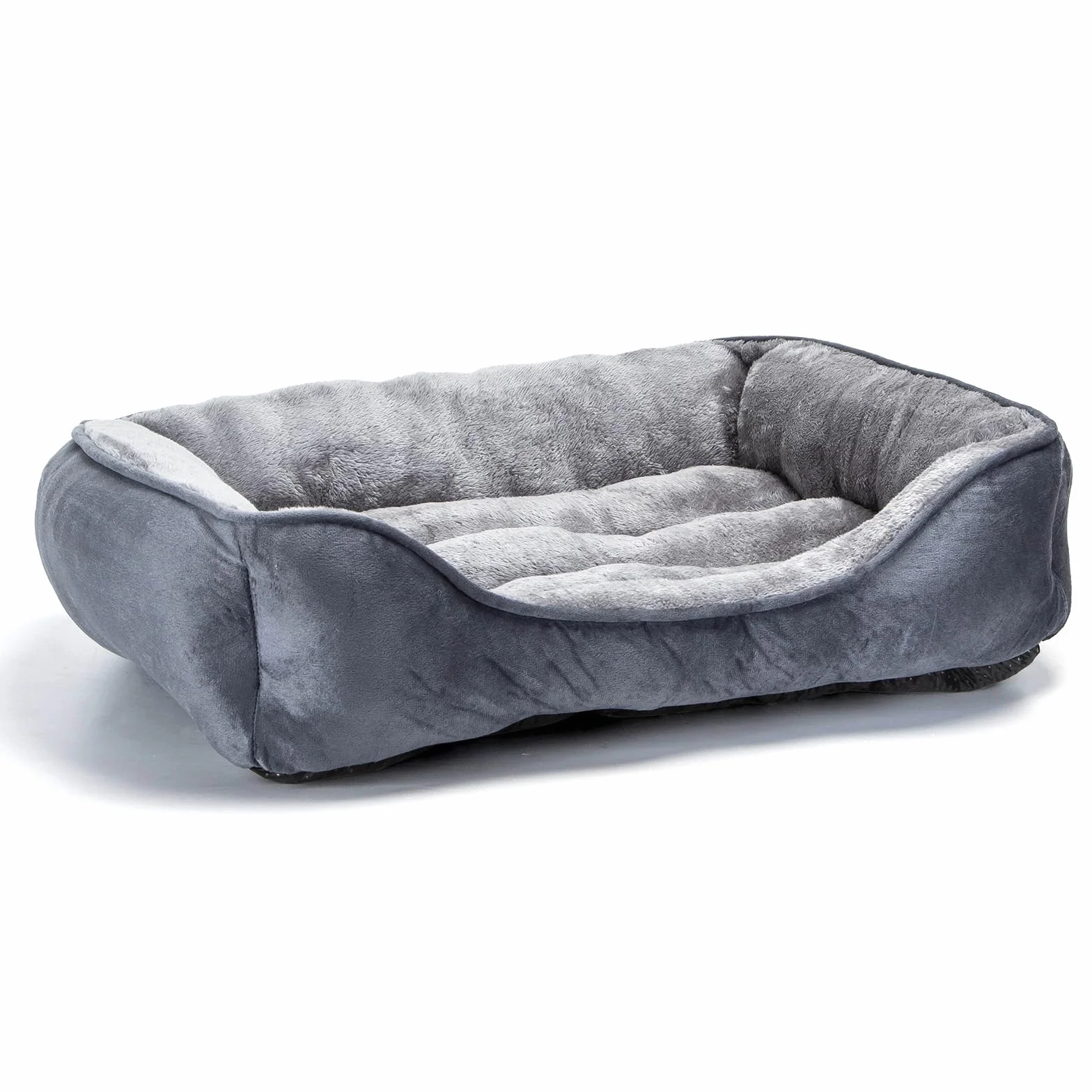 Nobleza Cama Perro Lavable, Cama para Perros Medianos Antideslizantes con Relleno de Fibras Super Suave, 67x57cm